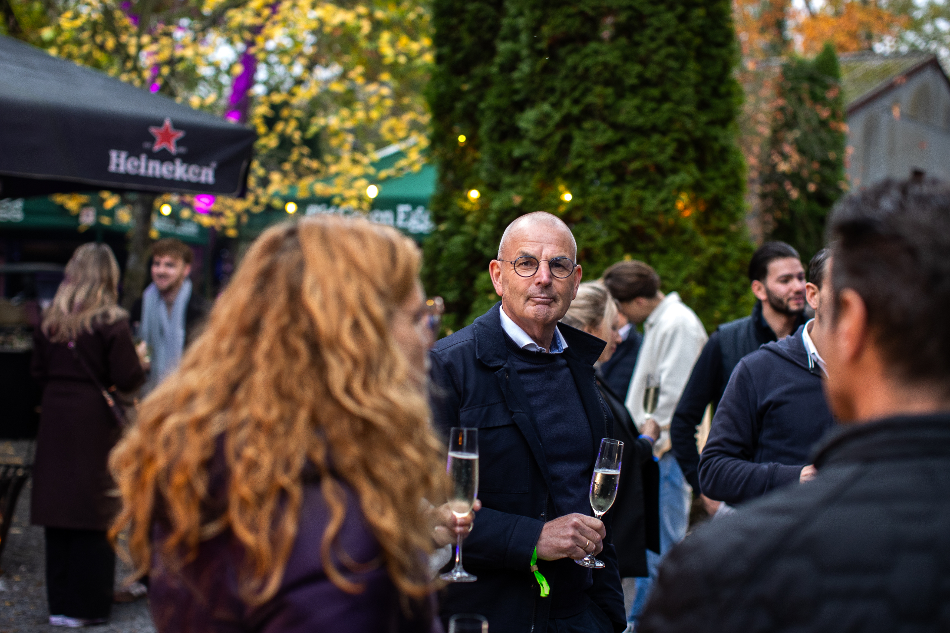 Gasten bij een premium brand launch event